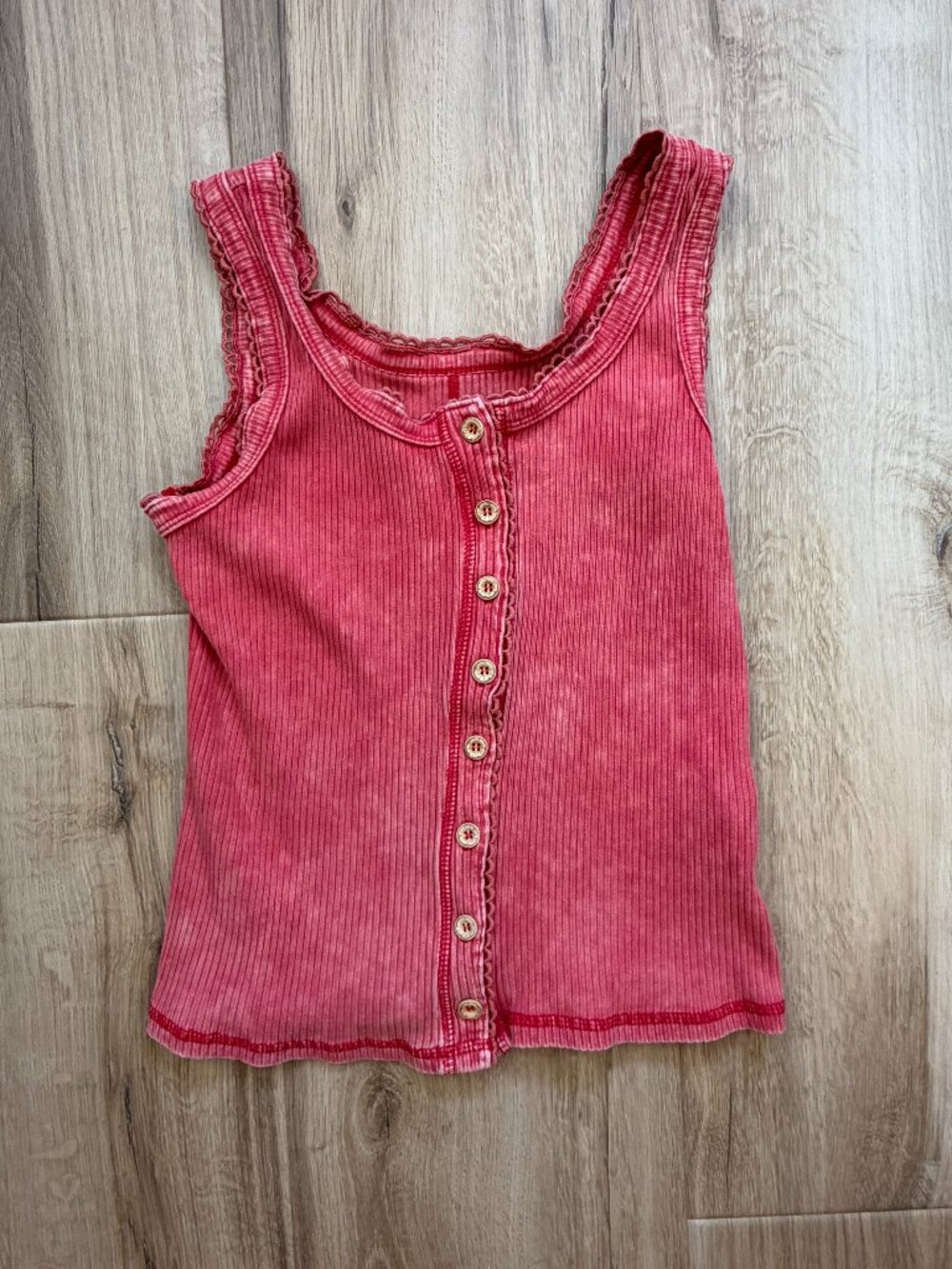 Red Fitted Tank